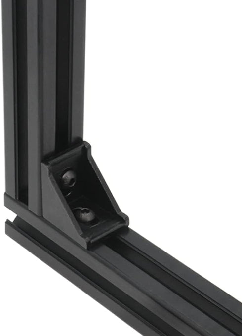 Zeberoxyz 10PCS 4040 Corner Bracket Black Right Angle with M6 Screws for Aluminum Extrusion
