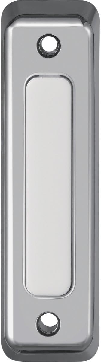Heath Zenith Wired Push Doorbell Button, Satin Nickel, Surface Mount for Home Improvement