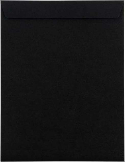 LUXPaper 10 x 13 Open End Envelopes | Peel & Press | Midnight Black | 80lb. Text | 50 Qty