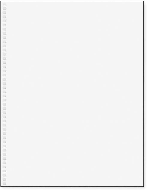 PrintWorks Professional Prepunched Paper, 8.5 x 11, 20 lb, 44-Oval Hole Spiral Coil (4:1 Pitch) Binding Paper, 500 Sheets, White (04145) by PrintWorks