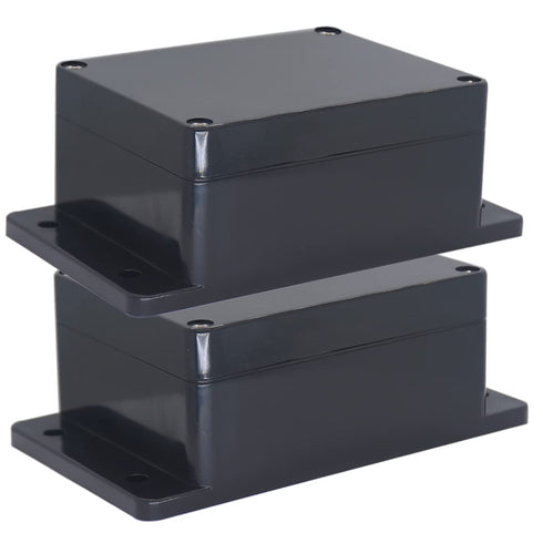 Watertight Junction Box, IP67 Waterproof ABS Plastic Electronic Enclosure for DIY Electrical Project, 2Pcs