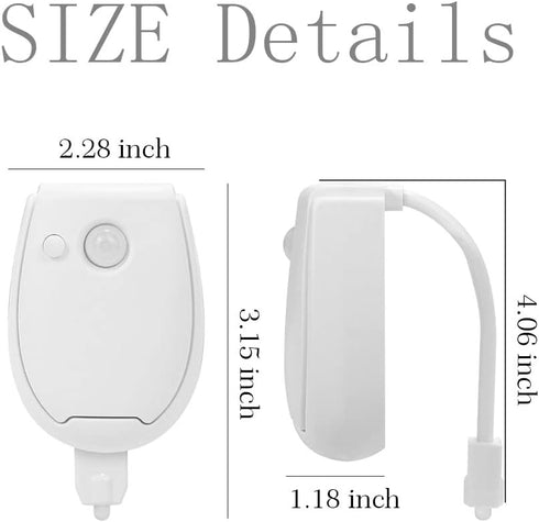 Toilet Light with Motion Detection White Sensor LED Bathroom Toilet Bowl Light by Rysa Light
