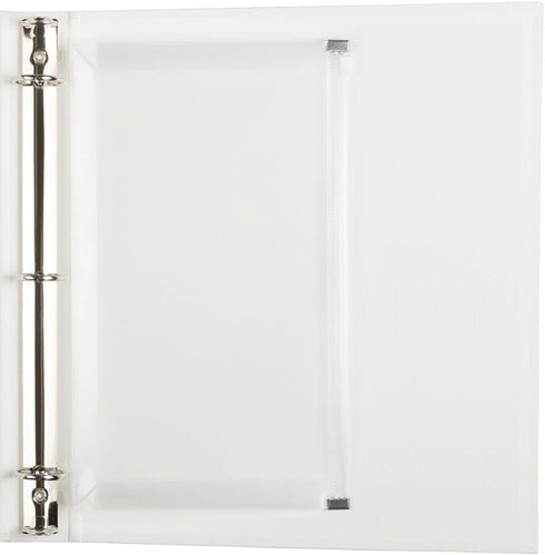 JAM PAPER Plastic 3 Hole Punch Binder Envelopes - #10 Wallet Booklet Clear Zip Closure 3/Pack