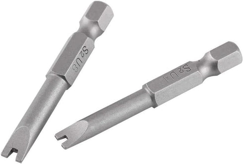5 Pcs 1/4" Hex Shank Alloy Steel U Shape Magnetic Screwdriver Drill Bits Set, 50MM Length U4 U5 U6 U7 U8