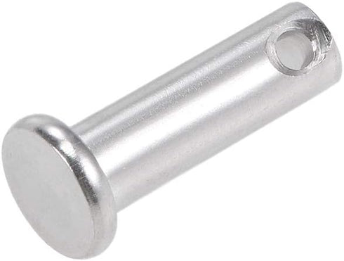 uxcell 8mm X 25mm Single Hole Clevis Pins - 304 Stainless Steel Flat Head Link Hinge Pin, 4Pcs