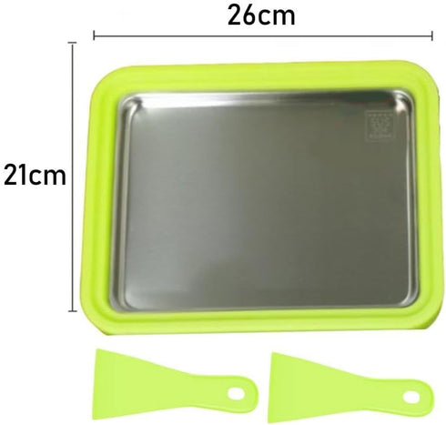 Amagogo Yogurt Maker Pan Instant Ice Cream Maker Rolled Machine DIY Pan Stainless Steel Material Suitable for Family
