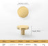SANCHAKOU 2Pcs Bathroom Knobs Brass Bedside Table Wardrobe Handle Drawer Cabinet Handle Cylindrical Large