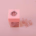Pink Paper Clip Dispenser Holder, Clear Acrylic Organizer with Top for Cute Office and School Supplies