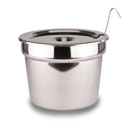Bottles-Up Stainless Steel Insert Pan with Lid for 7 Quart Soup/Food Warmer 9-1/2"