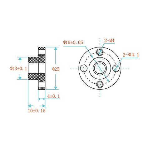 2-Pack 3D Printer Z Axis T8 Lead Screw POM Nut - Compatible with Prusa I3 MK2 MK2S MK3 MK3S 3D Printers