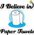 3dRose 8 Inch I Believe in Paper Towels Ceramic Tile