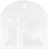 JAM PAPER Multi Pocket Envelopes, Plastic with Hook & Loop Closure, 3 Pockets, Letter Booklet, 9 3/4 x 13, Clear,