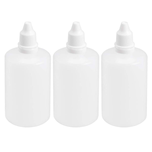 uxcell Plastic Dropper Bottle, 100ml/3.4oz, Small Mouth Empty Squeezable Liquid Dropper Bottle (3pcs)
