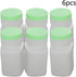 Othmro 6pcs PE Lab Chemical Reagent Bottle, 90ml Wide Mouth Sample Sealing Liquid Storage, White Container Green Cap