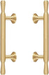 SANCHAKOU Drawer Pulls 2 Pack Wardrobe Door Brass Handle Gold Single Hole Double