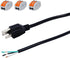 Heavy Duty AC Power Cord Pigtail - 14 Gauge 3 Prong 6 Feet Open End SJT 14AWG Replacement AC Wall Cable