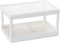 Hemoton Desktop Storage Rack Organizer, Double-Layer Cosmetic Stationery Holder for Kitchen Bathroom Office, White