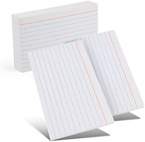 4x6 (2400 4x6 100 Pack, (24 Pack) Index Cards Bulk, Cards), Notecards lined, Blank on Back, Flashcards for School Home