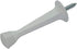 QCAA Rubber Tip Heavy Duty Solid Rigid Door Stop, 3", Zinc Die Cast, White, 5 Pack