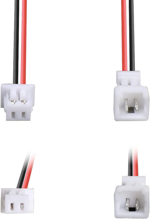 LYJEE 2 Pin Connector, 30 Pairs Mini Wire Connectors, 1.25 mm JST 2 Pin Micro Electrical Male and Female Connector Plug with 80mm Wire Cable
