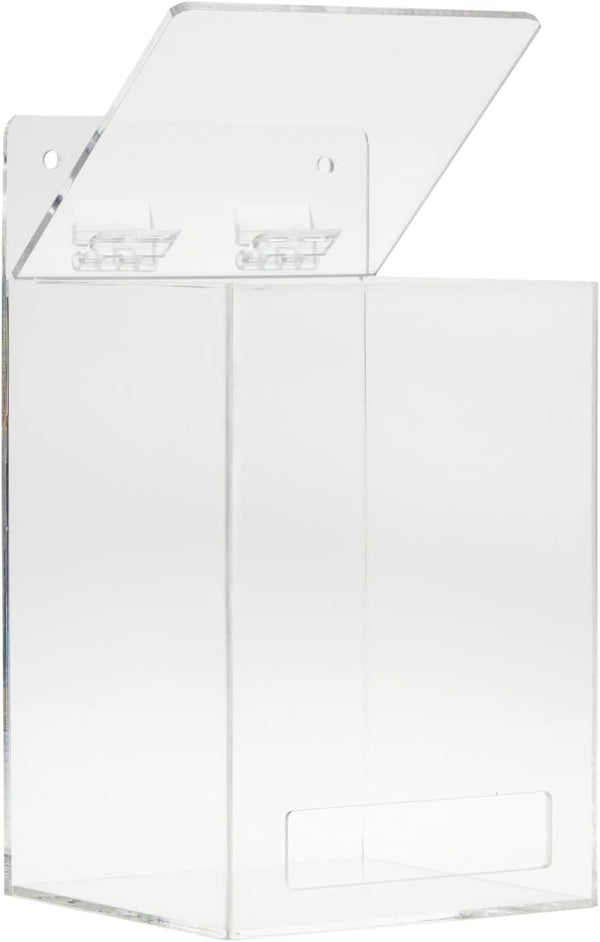 Okuna Outpost Acrylic Wall Mount Dispenser for Gloves, Shoe Covers, Hairnet Holder, Beard Nets Storage