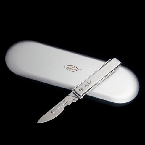 ILEAF Stainless Steel Pocket Folding Utility Knife with 10 Replaceable Blades, Ultra Compact and Lightweight Design