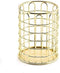 Wire Metal Pen Holder, Decorative Desk Storage Organizer for Stationery and Desk Accessories (Gold, 1-Pack)