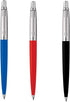 Parker Jotter Ballpoint Pen, 3 Colours - 1 Black + 1 Blue + 1 Red