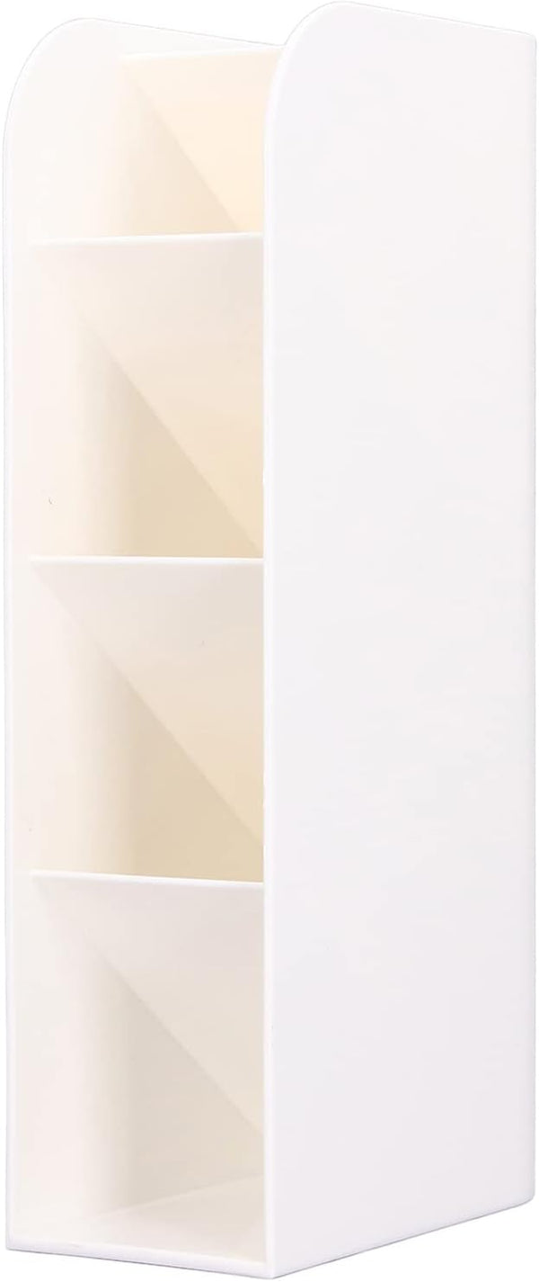 Zerodis Vertical Pen Organizer - White Desk Organizer Pen Holder for Office, School, Home & Art Supplies