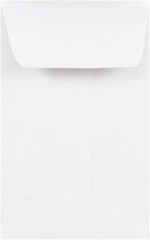 JAM PAPER #1 Coin Business Envelopes - White - 2 1/4 x 3 1/2 - 100/Box