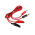 Generic 1 4mm 1M Pair Banana Plug to Shrouded Copper Electrical Clamp Clip Test Cable Leads for Multimeter Testing