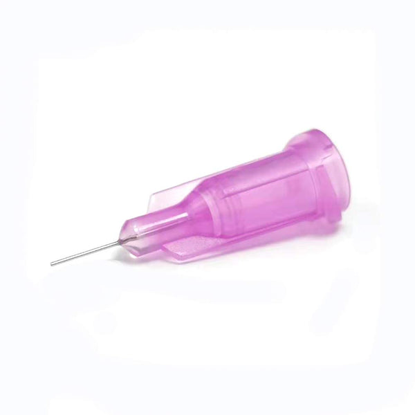 30 Gauge 0.25 Inch Industrial Microtrace Blunt Tip Dispensing Needle with Luer Lock, 20 PCS