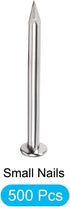 Small Nails (1.2x16mm) 500pcs, Carbon Steel Tiny Hardware Nails for Household Woodworking, Silver Tone