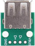 Walfront 10Pcs USB Type A Female Board, 2.54mm Pitch Connector, 4 Pins DIP Socket Board
