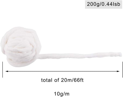 WXJ13 200g 100% Cotton Beauty Coil - 65 Feet / 20 M for Manicures and Salon