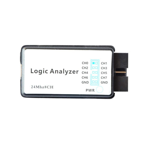 HiLetgo USB Logic Analyzer Device, EMI Ferrite Ring USB Cable, 24MHz, 8CH, 24MHz 8 Channel UART IIC SPI Debug