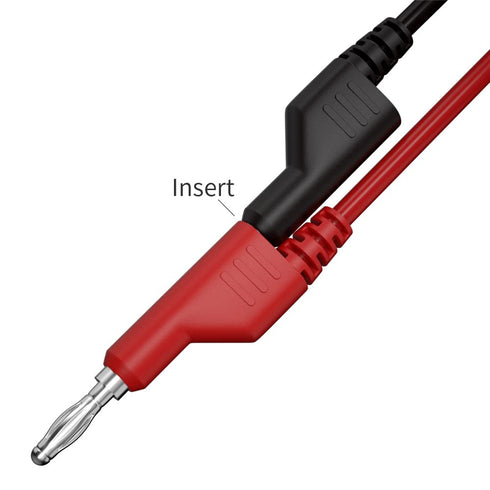 2pcs Banana Plug to Banana Plug Test Lead Cable, 100cm/3.3ft for Multi-Meter Electrical Testing