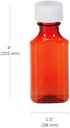 Sandhill Tools Pharmacy Liquid Medicine Leak Proof Bottles, 2 Oz with Child Resistant Caps, Perfect for Travel,
