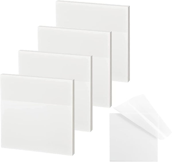 Transparent Sticky Notes - 3x3 inch Clear Waterproof Self-Adhesive Pads for Books Annotation (200 Sheets)