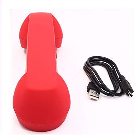 Wireless Retro Telephone Handset, Radiation-Proof Handset Receivers for Mobile Phone with Comfortable Call (Red)