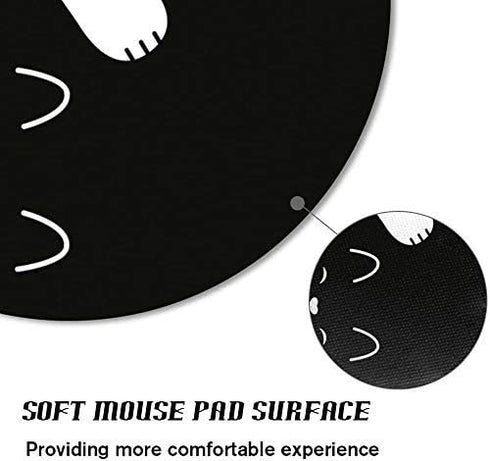 Mouse Pad Tooth Dentistry Dental - Round Non-Slip Rubber Base Mouse Mat for Laptop and Computer
