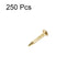 uxcell Small Tiny Hardware Nails Iron 1X8mm(DXL) for DIY Decorative Wooden Boxes Accessories Gold Tone 250pcs