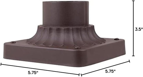 Designers Fountain 1916-ORB Outdoor Post Light Mounting Base, Oil Rubbed Bronze