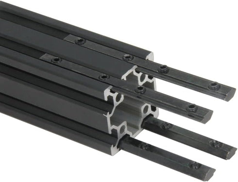 10PCS Black Straight Line Inside Connector Joint Bracket, 3.9 Inch with M5 Screws for 6mm T Slot Aluminum Profile