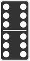 Azeeda 'Domino Game Tile' White Premium Vinyl Decal Sticker Waterproof, Durable & Easy