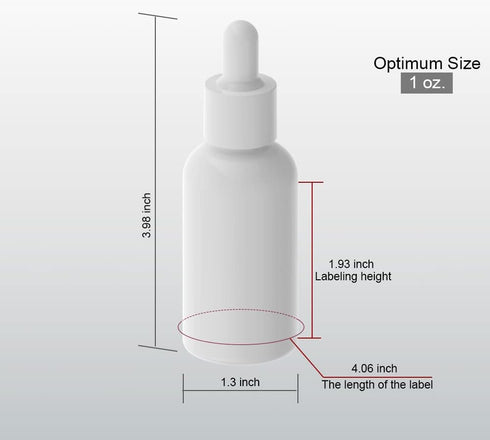 1oz (30ML) (Pack 6) White Coated Eye Glass Dropper Bottles with White Cap and Pipettes, UV Safe Bottles for Essential