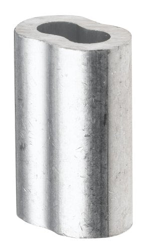 Aluminum Crimping Loop Sleeve for 1/8" Diameter Wire Rope and Cable, Pack of 100