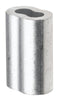 Aluminum Crimping Loop Sleeve for 1/8" Diameter Wire Rope and Cable, Pack of 100