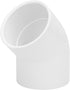 3" 45 Degree PVC Elbow Pipe Fitting Connector, Socket x Socket for Home Sewer Plumbing Water Line
