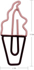 Gullor 20 Cute Paper Clips, Vegetable Shape Paperclips, Memo Clips, Shaped Bookmarks, Pieces, Ice Cream